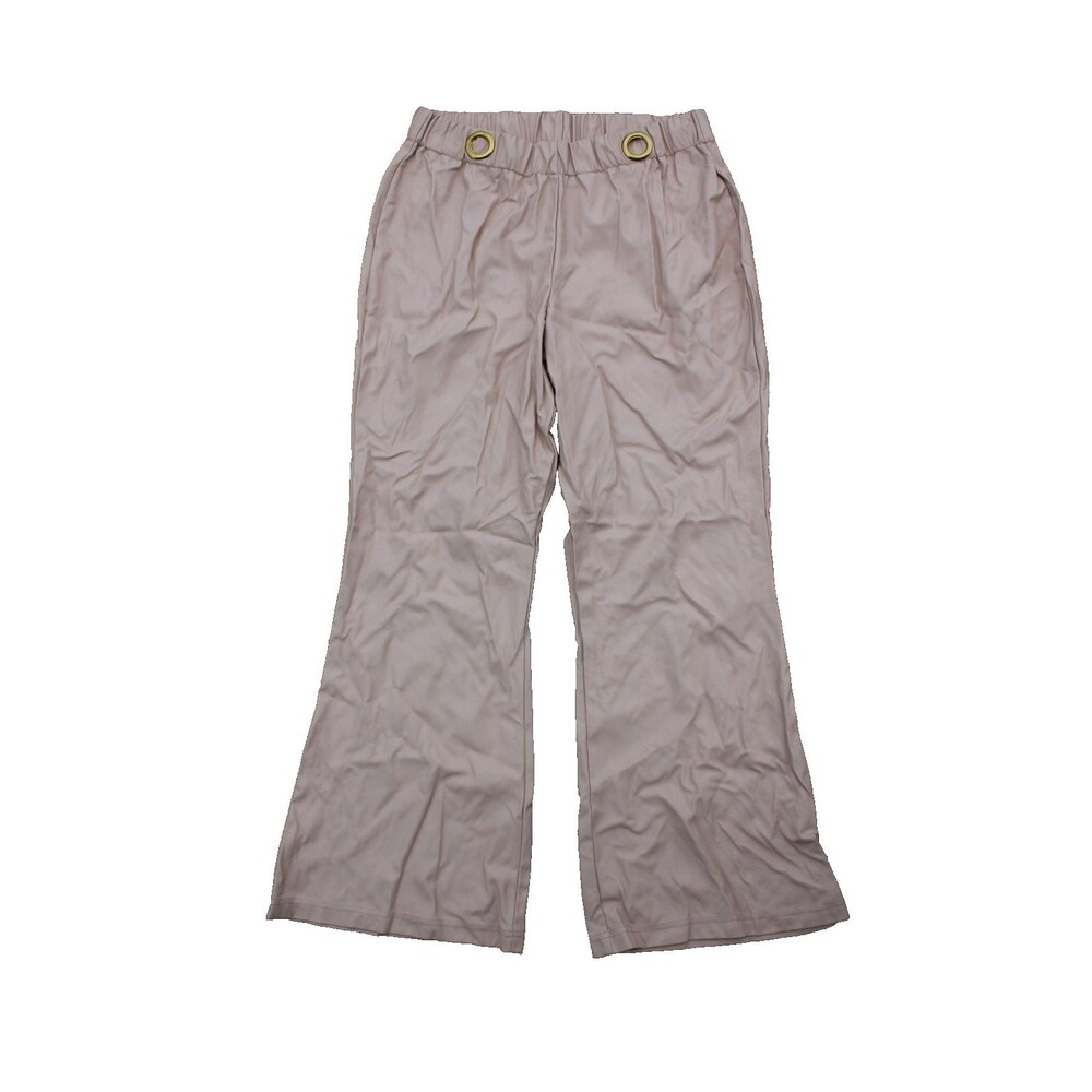 Like An Angel Pants Womens Size 3X Tan Pale Brown Stretch Clubbing Faux Leather